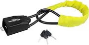 LAPOOH Steering Wheel Lock, Universal Seat Belt Lock Anti-Theft Locking Device with 3 Keys for Car SVan Golf Cart Truck Black