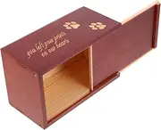 GALPADA Wooden Pet Ash Holder Memorial Urn for Dog and Cat Ashes Delicate Cinerary Box with Photo Space Elegant Wooden Pet Storage Keepsake for Remembrance
