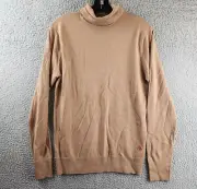 Scotch & Soda Merino Wool Turtleneck Sweater Men's S Camel Long Sleeve Pullover~