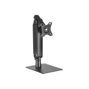Goobay Monitor Mount Desk Stand Single for 17-32 Inch Screens – Black Adjustable VESA Stand with Full Motion Tilt, Swivel, and Height Adjustment