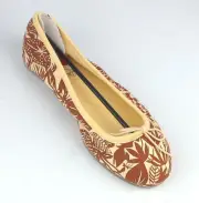 Bloch Crystal Sole Ballet Flat FOREST BROWN Cotton Shoes SIZE 7.5