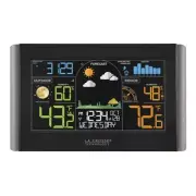 9" Digital Temperature Humidity Wireless Color Forecast Station Battery Sensor