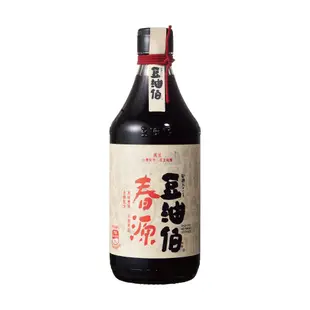 【豆油伯】春源釀造黑豆醬油500ml(台灣契種黑豆純釀造好醬油)