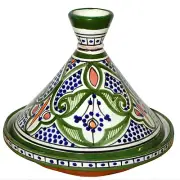 Moroccan Serving Tagine Handmade Ceramic Tajine Dish Exquisite 10inches Verde