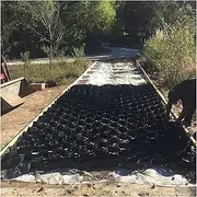 Ground Grid Scalable Driveway 2" Depth, Permeable Honeycomb for Walkway, Gravel/Soil Driveway Stabilization Mud Slope Control Grid(2x7m/6.5x23ft)