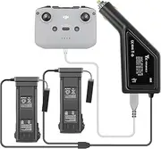 Car Charger for DJI Mavic 3, 3 in 1 Car Charger Adapter for Two Mavic 3 / 3 Cine Battery + 1 Remote Controller