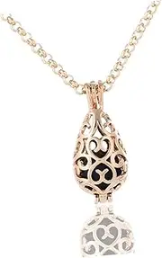 1pc Womens for Birthday Stainless Steel Oil Bracelet Oil Diffuser Essential Oil Pendant Diffuser for Car Rhinestone Jewelry Aroma Diffuser Door Decal Hollow Out Necklace Miss