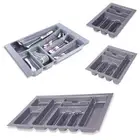 Multi-Purpose Flatware Organizer Plastic Drawer Storage Box Dressing Table
