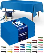 Plastic Table Cloth Disposable 20 Pack, 54 X 108 Inch Table Cloths, Graduation D
