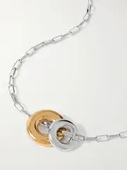 [Laura Lombardi] Laura Lombardi - Moneta Rhodium- And Gold-plated Recycled Necklace - Silver - One size One size Silver