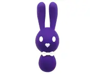 Women Masturbation Big Rabbit Ear Vibrator Stick G-spot Clitoris Massager Toy-Purple