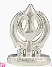 Indian Traditional Pure Silver Khanda Sahib Idol For Home Decor