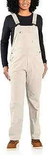 [CARHARTT] Women's Rugged Flex Loose Fit Canvas Bib Overall, Natural, 3X