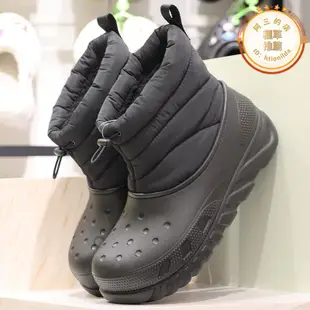 crocs洞洞鞋CRORS男鞋新品時尚中性渦輪雪地靴戶外暖女靴208773