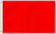 Large 3×5 FT Red Flag, Big 75D Red National Outdoor Banner,DecorGarden With Brass Gromment