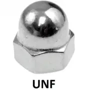 Qty 5 Dome Nut 10-32 UNF Imperial Stainless Steel 1 Piece Acorn 304 A2 70 SS