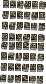 Garneck 2sets Dice Game Supplies Token Dices Acrylic Material Dice Counter Set for Card Gaming Accessory 24pcs*2