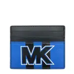 MICHAEL KORS 信用卡夾 卡片夾真皮皮革 信用卡夾 卡片夾 悠遊卡夾 證件夾 M91362 藍黑色MK(現貨)