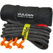 Off-Road Recovery Rope Kit - 7/8"x30' Rope, 2 Shackles, Bag - 28600 lbs MBS