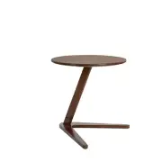 NNEOBA House Faction Solid Wood Edge Sofa Side Table - Walnut Finish