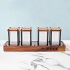 Nixie Tube Clock Alarm Timer Digital Desk Clock for Desk Coffee Shop Bedroom