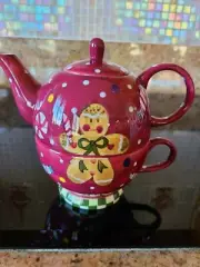 Laurie Gates Holiday Treats Tea for one set