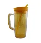 37oz BPA-Free Plastic Fruit Infuser Double Wall Tumbler with Silicone Straw