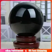 90mm Natural Black Obsidian Quartz Crystal Ball Energy Stone Sphere Healing Gift