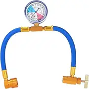 ETHZZLE 1pc A/c Refrigerant Filling Tube Car Wash Portable Air Conditioner Gauges Window Cleaner Air Cooler Garden Hose Ac Gauge Car Ac Recharge Kit Mini Air Conditioner Blue
