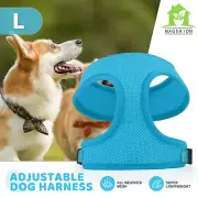 Black Soft Dog Pet Harness Breathable Mesh Control Puppy Reflective Walking Vest