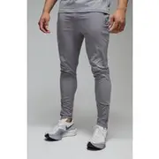 Mens Grey Man Active Lightweight Plain Tapered Track Pant