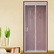 White Lace Hands Free Auto Mesh Screen Net Door with Magnets Anti Mosquito Bug