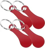 [jojofuny] 4Pcs Shopping Trolley Tokens Key Ring Keychains for Grocery Carts Portable and Lightweight Token Pendant for Everyday Use present for Family