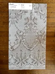 Vintage Christmas Lace Sample Mandel Fabrics "FESTIVAL" Pattern Polyester