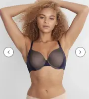 NWT Natori 32DD Side Effect 731311 Bra T-shirt Bra Blue