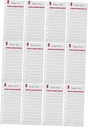 VILLFUL 12pcs Budget Sheets Refillable Expense Tracker Notebook Planner Binder