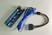 JSER PCI-E 1x to 16x Mining Machine Enhanced Extender Riser Adapter with USB 3.0