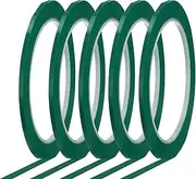 uxcell Whiteboard Tape 3mm x 66m Pinstripe Graphic Chart Line Grid Marking Tapes for Classroom Office Dry Erase Board Art, Green, Pack of 5