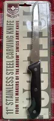 STEELEDGE 11" STAINLESS STEEL CARVING KNIFE FROM MAKERS OF SWISS ARMY KNIFE, NEW