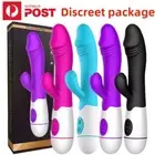 Rabbit Vibrator Vibrating Dildo G Spot Clitoris Stimulator Clit Female Sex Toys