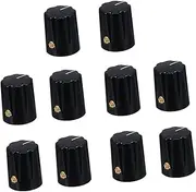Generic 1 Set Guitar Amplifier Control Knob Electric Guitar Volume Knob Bass Guitar Pedals Knob Top Hat Guitar Replacement Soprano Saxophone Guitar Tuner Pedal Potentiometer Black Plastic