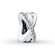PANDORA Sparkling & Polished Lines Spacer Charm 791994CZ
