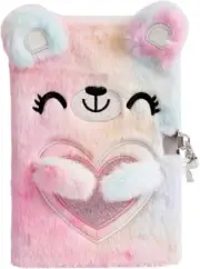 Notebook with Lock Fluffy Diary Kids Journals for Girls Kawaii Notepad Lockable