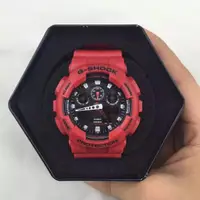 在飛比找旋轉拍賣優惠-Casio 手錶 G-SHOCK GA-100 紅黑 運動手