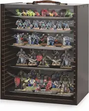 Display Shelf for Mini Figures, Crystal Stones & Small Collectibles - Black