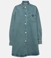 [Prada] Prada Oversized denim shirt dress AU 8 blue