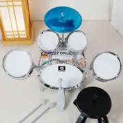 Kids Drum Set Toddler Jazz Drum Kit Toys with Stool Pedal Percussion Musical Ins