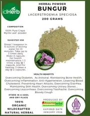 50-500gr POWDER BUNGUR Lagerstroemia Speciosa ORGANIC NATURAL HERBAL