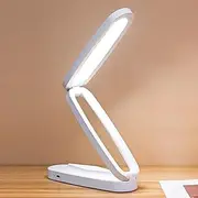 keyaway Foldable LED Desk Lamp,Small Book Reading Light with 3 Brightness Color,Rechargeable & Dimmable,Eye-caring Studying Light,Portable Table Lamp,for Home,Office,Travel