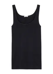 Hanro Seamless Cotton Tank - Black - S S